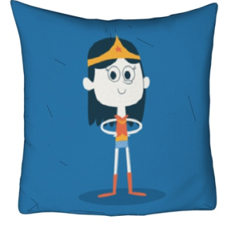 现代卡通人物抱枕su模型