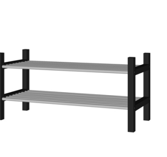 现代实木鞋架su模型