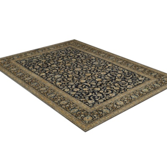 欧式布艺花纹地毯su模型