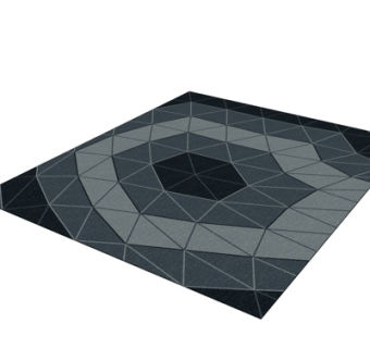 现代布艺网格地毯su模型