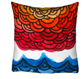 现代布艺抱枕su模型