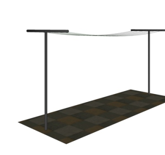 现代户外晾衣架su模型