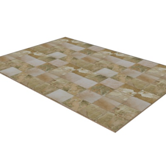 现代布艺网格地毯su模型