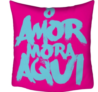 现代英文紫米印花抱枕su模型