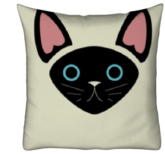 现代布艺猫咪抱枕su模型