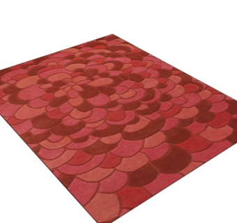 现代布艺印花地毯su模型