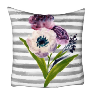 现代布艺印花抱枕su模型