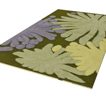 现代布艺印花地毯su模型