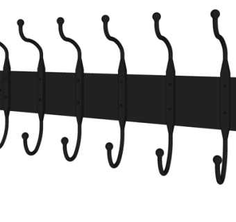 现代铁艺挂衣钩su模型