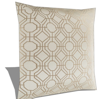 现代布艺几何抱枕su模型