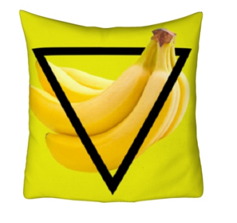 现代布艺香蕉抱枕su模型