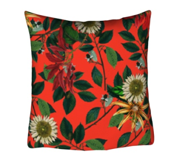 现代布艺印花抱枕su模型