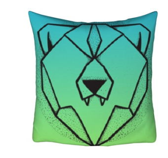 现代布艺牛头抱枕su模型