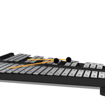 欧式奥尔夫木板琴su模型