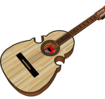 现代民谣吉他su模型