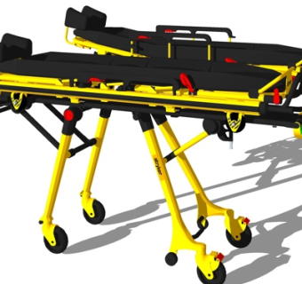 现代急救医疗床su模型