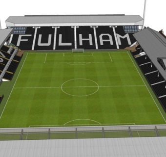 现代足球体育馆su模型