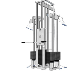 现代健身设备su模型