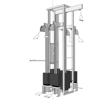 现代健身设备su模型
