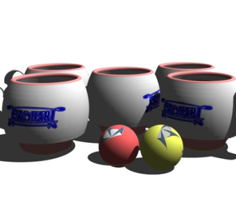 现代马克杯su模型