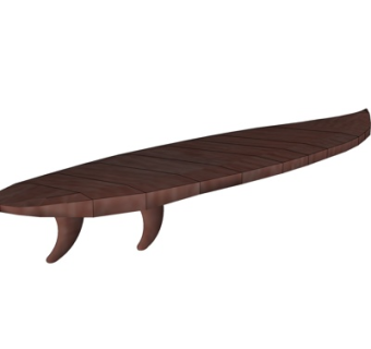 现代冲浪板su模型