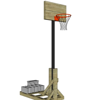 现代篮板su模型