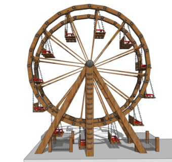 现代大型娱乐设施su模型