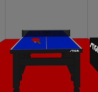 现代乒乓球台su模型