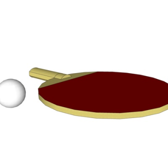 现代乒乓球板su模型