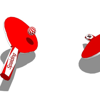 现代乒乓球板su模型