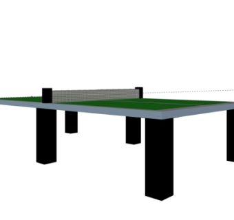 现代乒乓球台su模型