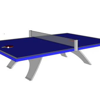 现代乒乓球台su模型