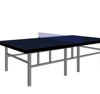 现代乒乓球台su模型