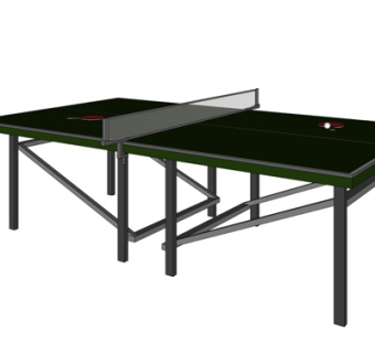 现代乒乓球台su模型