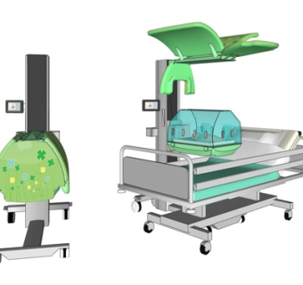 现代医疗床su模型