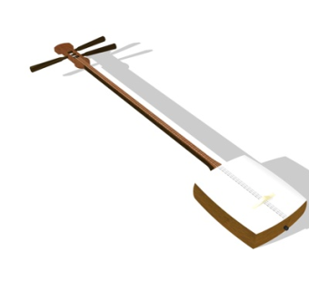 中式马头琴su模型