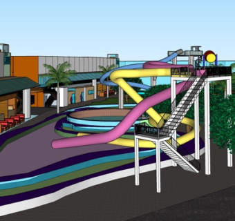 现代大型娱乐设施su模型