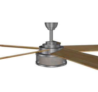 现代实木吊扇su模型