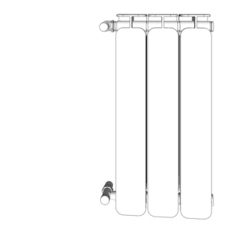 现代暖气片su模型