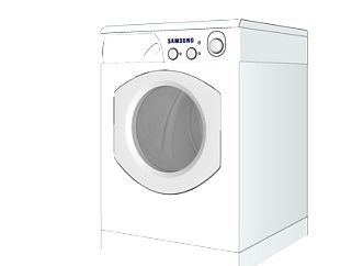 现代<em>三星</em>洗衣机su模型