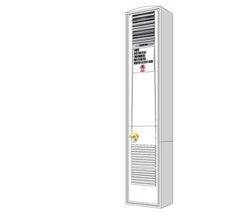 现代立体式空调su模型