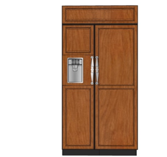 欧式双门电冰箱su模型