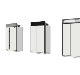 现代双门电冰箱su模型