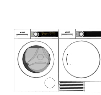 现代洗衣机组合su模型