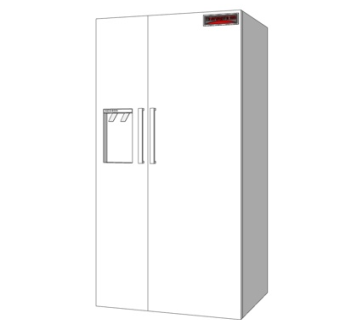 现代双门电冰箱su模型