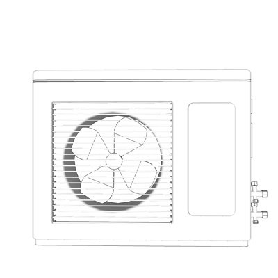 现代空调外机su模型