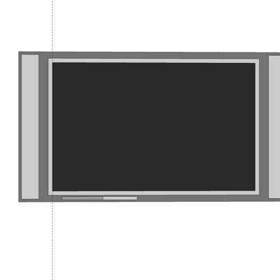 现代墙上电视机su模型