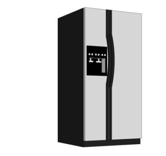 现代单门电冰箱su模型