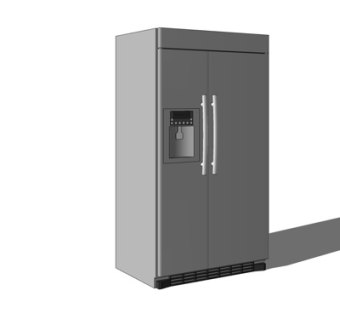 现代双门电冰箱su模型