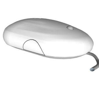 现代有线鼠标su模型